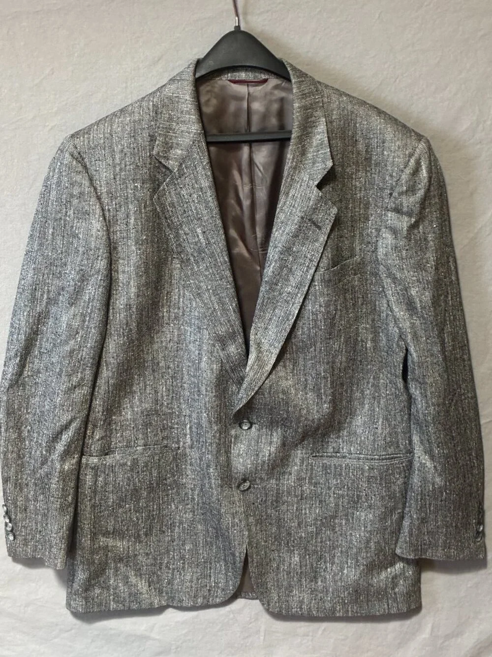 VTG Hart Schaffner Marx Men’s 46L Pure Silk Tweed Jacket Blazer Old Money, USA,